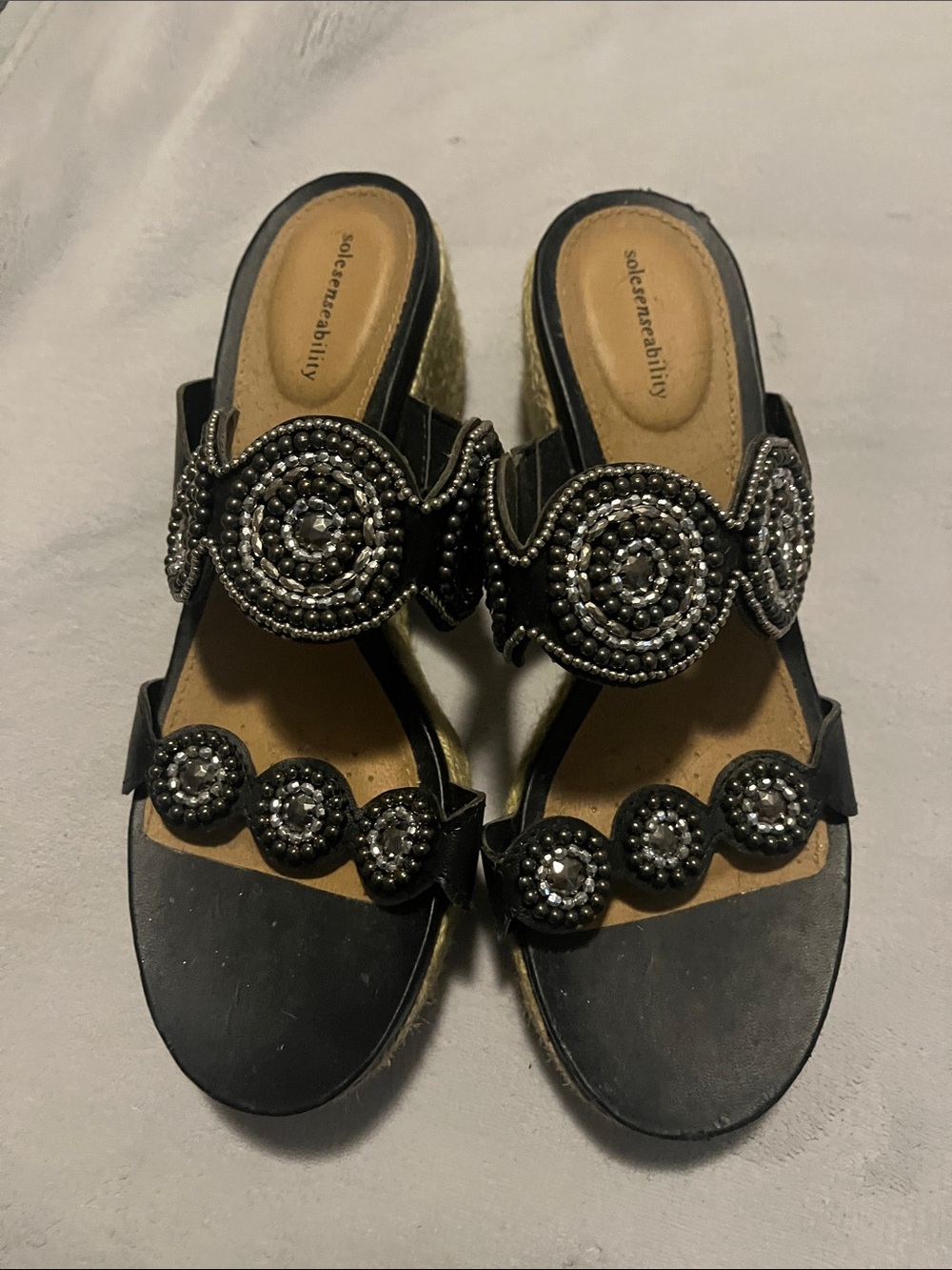 Solesensibility Black Wedges